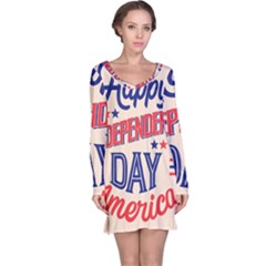 Usa Happy Independence Day Long Sleeve Nightdress by Ravend