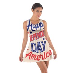 Usa Happy Independence Day Cotton Racerback Dress by Ravend