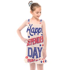 Usa Happy Independence Day Kids  Overall Dress by Ravend