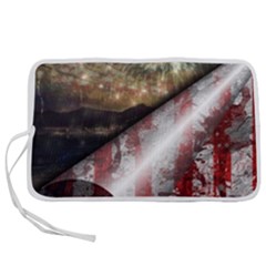 Independence Day Background Abstract Grunge American Flag Pen Storage Case (s) by Ravend