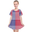 American flag patriot red white Kids  Smock Dress View1