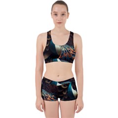 Colorful Peacock Bird Feathers Work It Out Gym Set by Vaneshop