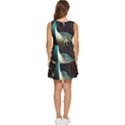 Colorful Peacock Bird Feathers Tiered Sleeveless Mini Dress View4