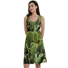 Cactus Flora Flower Nature Floral Classic Skater Dress by Vaneshop