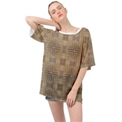 Abstract Wood Design Floor Texture Oversized Chiffon Top by Celenk