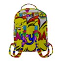 Happy Happiness Child Smile Joy Flap Pocket Backpack (Small) View3