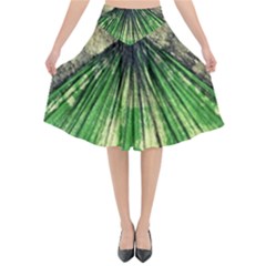 Acrylic Abstract Art Design  Flared Midi Skirt by Rbudhiya