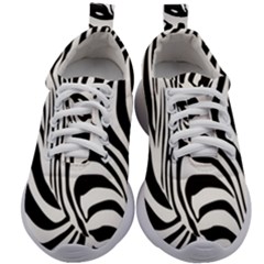 Animal Cute Pattern Art Zebra Kids Athletic Shoes by Amaryn4rt