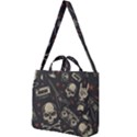 Grunge Seamless Pattern With Skulls Square Shoulder Tote Bag View1