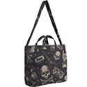 Grunge Seamless Pattern With Skulls Square Shoulder Tote Bag View2