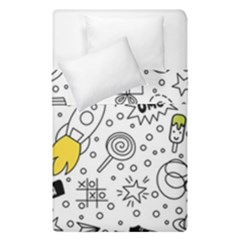 Set-cute-colorful-doodle-hand-drawing Duvet Cover Double Side (single Size) by uniart180623