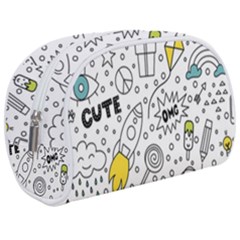 Set-cute-colorful-doodle-hand-drawing Make Up Case (medium) by uniart180623