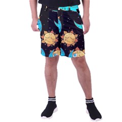 Seamless-pattern-with-sun-moon-children Men s Pocket Shorts by uniart180623