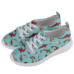 Pattern-with-koi-fishes Women s Lightweight Sports Shoes by uniart180623