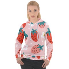 Strawberry-seamless-pattern Women s Overhead Hoodie by uniart180623