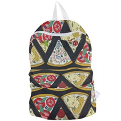 Vector-seamless-pattern-with-italian-pizza-top-view Foldable Lightweight Backpack by uniart180623