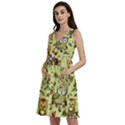 Seamless-pattern-with-flowers-owls Sleeveless Dress With Pocket View2