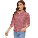 Pink-art-with-abstract-seamless-flaming-pattern Women s Quarter Sleeve Pocket Shirt View3