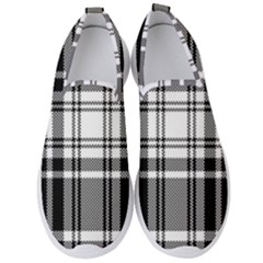 Pixel-background-design-modern-seamless-pattern-plaid-square-texture-fabric-tartan-scottish-textile- Men s Slip On Sneakers by uniart180623