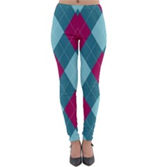 Argyle-pattern-seamless-fabric-texture-background-classic-argill-ornament Lightweight Velour Leggings by uniart180623