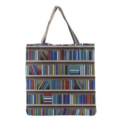 Bookshelf Grocery Tote Bag by uniart180623