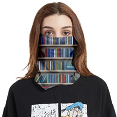 Bookshelf Face Covering Bandana (two Sides) by uniart180623