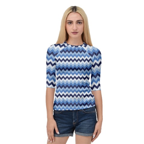 Zigzag-pattern-seamless-zig-zag-background-color Quarter Sleeve Raglan Tee by uniart180623