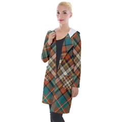 Tartan-scotland-seamless-plaid-pattern-vector-retro-background-fabric-vintage-check-color-square-geo Hooded Pocket Cardigan by uniart180623