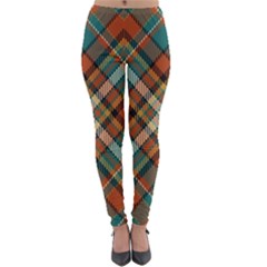 Tartan-scotland-seamless-plaid-pattern-vector-retro-background-fabric-vintage-check-color-square-geo Lightweight Velour Leggings by uniart180623