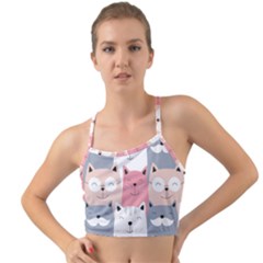 Cute Seamless Pattern With Cats Mini Tank Bikini Top by uniart180623