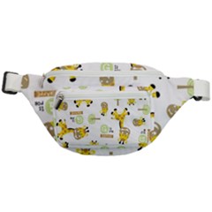 Vector-pattern-with-cute-giraffe-cartoon Fanny Pack by uniart180623