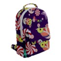 Owl-pattern-background Flap Pocket Backpack (Small) View2