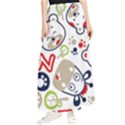 Animals-pattern Maxi Chiffon Skirt View1