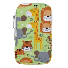 Seamless-pattern-vector-with-animals-wildlife-cartoon Waist Pouch (small) by uniart180623