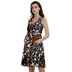 Trendy-mix-animal-skin-prints Sleeveless Dress With Pocket by uniart180623