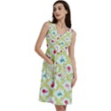 Birds-pattern-background Sleeveless Dress With Pocket View3