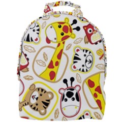 Vector-seamless-pattern-nice-animals-cartoon Mini Full Print Backpack by uniart180623