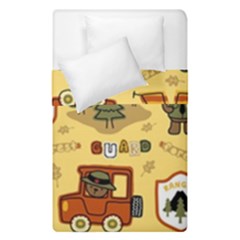 Seamless-pattern-funny-ranger-cartoon Duvet Cover Double Side (single Size) by uniart180623