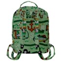 Seamless-pattern-fishes-pirates-cartoon Flap Pocket Backpack (Large) View3