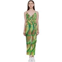 Beautiful-peacock V-neck Camisole Jumpsuit by uniart180623