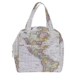 Vintage Map Of The Americas Boxy Hand Bag by uniart180623