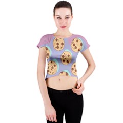 Cookies Chocolate Chips Chocolate Cookies Sweets Crew Neck Crop Top by uniart180623