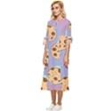 Cookies Chocolate Chips Chocolate Cookies Sweets Bow Sleeve Chiffon Midi Dress View2