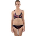 Fire Flame Burn Hot Heat Light Burning Orange Wrap Around Bikini Set View1