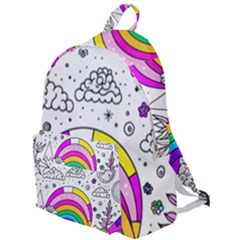 Rainbow Fun Cute Minimal Doodle Drawing Art The Plain Backpack by uniart180623