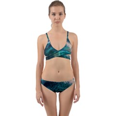 Tsunami Waves Ocean Sea Water Rough Seas Wrap Around Bikini Set by uniart180623