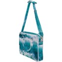 Waves Ocean Sea Tsunami Nautical Blue Sea Cross Body Office Bag View1