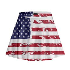 Flag Usa Unite Stated America Mini Flare Skirt by uniart180623