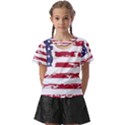 Flag Usa Unite Stated America Kids  Front Cut Tee View1