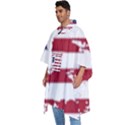 Flag Usa Unite Stated America Men s Hooded Rain Ponchos View2